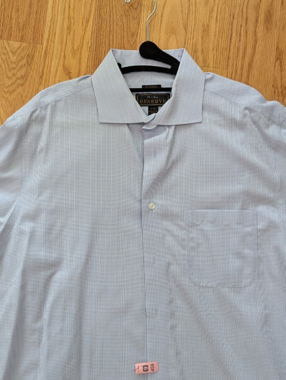 Reserved Light Blue Micro-Check Dress Shirt